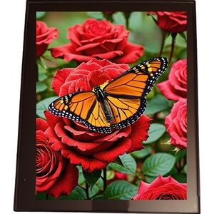 Butterflies Kingdom In A Glass Front Frame 8x10 Picture AI wall